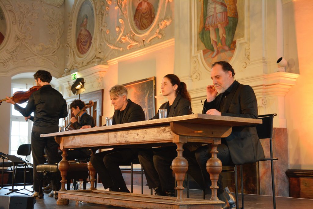 15.09.2025 Jens Harzer, Marina Galic, Thomas Loibl, Vision String Quartet 15.09.2025 Jens Harzer, Marina Galic, Thomas Loibl, Vision String Quartet